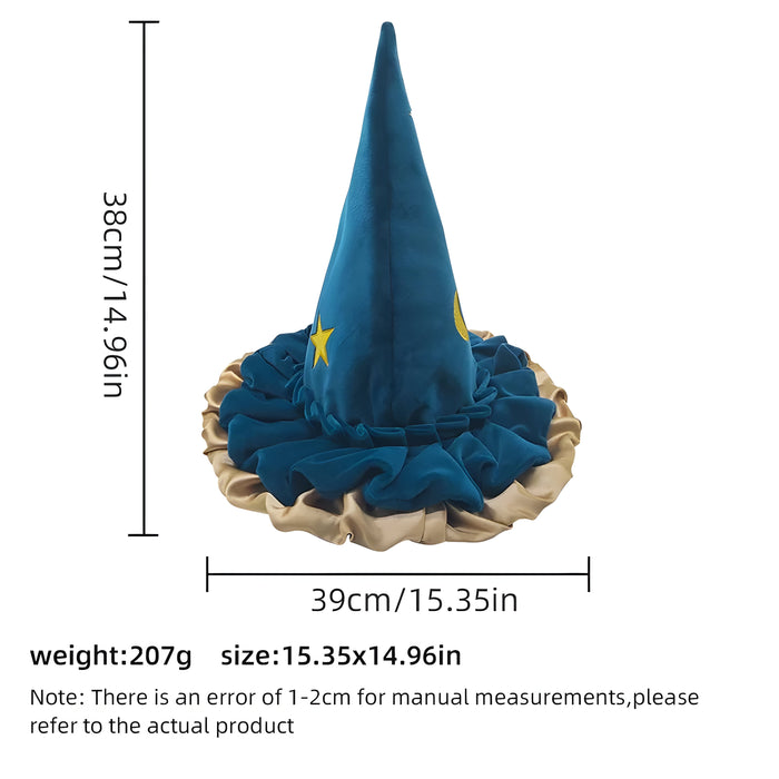 Betoverende Heksenhoed - stijlvol ontwerp - lichtgewicht - zachte, duurzame materialen - flexibele pasvorm - Halloween - huishoudmeester