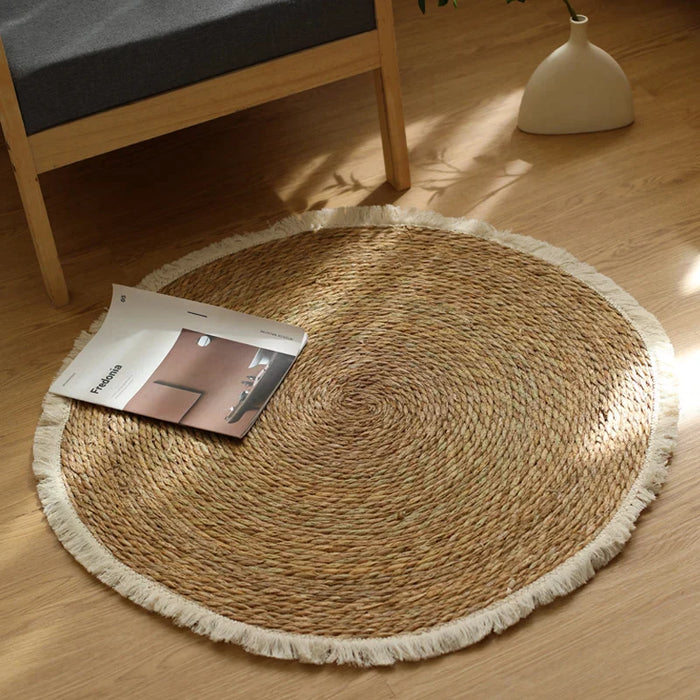 Vintage Rotan Tapijt - hoogwaardig rietmateriaal - antislip- en kleurvaste eigenschappen - eenvoudig in onderhoud - huishoudmeester