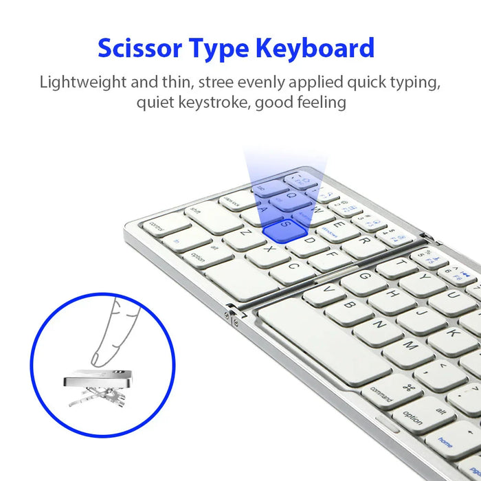 Ultra-Portable Bluetooth Touchpad Keyboard - compacte toetsenbord biedt naadloze connectiviteit met je smartphone of tablet - ingebouwd touch pad - universeel compatibel - huishoudmeester