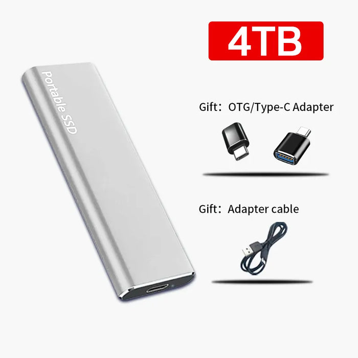 Ultra-Dunne 4TB Externe Hardeschijf - USB 3.1 Type-C-technologie - robuuste gegevensbescherming - huishoudmeester