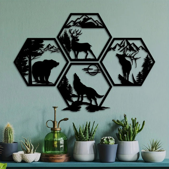 Geometrische Natuur Wanddecoratie - breng een gevoel van vrijheid en avontuur in elke kamer - huishoudmeester