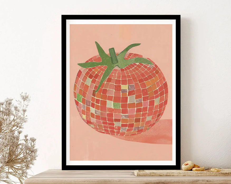 Artistieke Disco Fruit Muurdecoratie - gedrukt op duurzaam, waterbestendig canvas - wordt geleverd zonder lijst - huishoudmeester