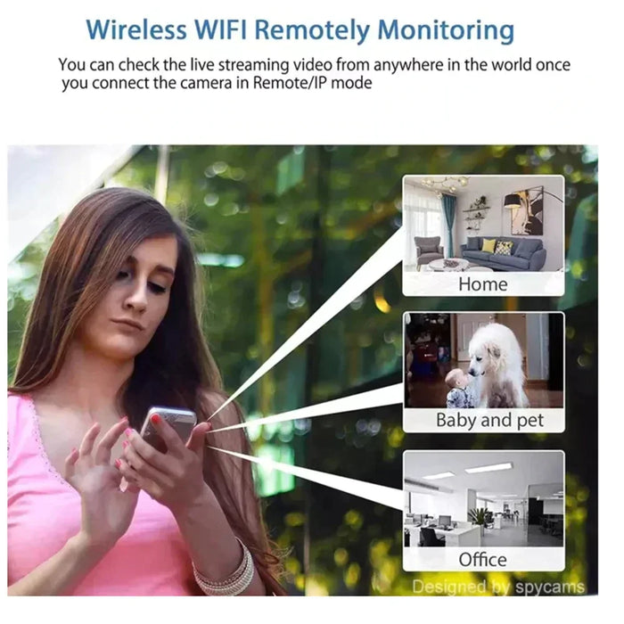 Mini Wi-Fi Camera met Remote Playback - compacte, draadloze camera - Ideaal voor diverse beveiligingsbehoeften - huishoudmeester