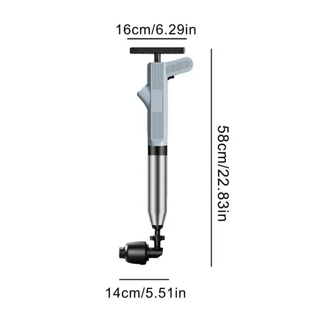 Makkelijke Oplossing voor Verstopte Afvoeren - verstelbare druk van 1 tot 8 bar - eenvoudig en effectief - huishoudmeester