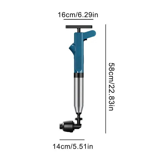 Makkelijke Oplossing voor Verstopte Afvoeren - verstelbare druk van 1 tot 8 bar - eenvoudig en effectief - huishoudmeester
