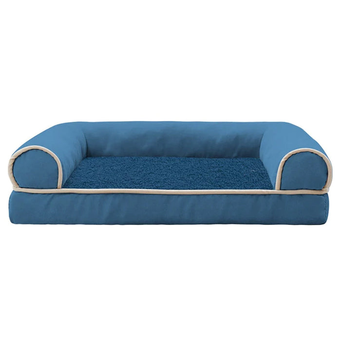 Luxe Suede Comfort Bed voor Honden - schapenvacht onderlaag - 3D-schuimvulling - antislip bodem - huishoudmeester