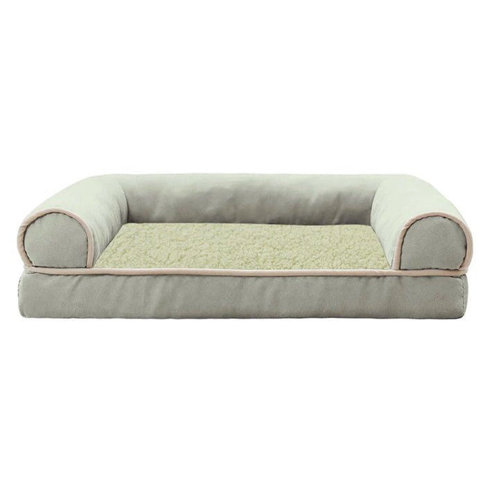 Luxe Suede Comfort Bed voor Honden - schapenvacht onderlaag - 3D-schuimvulling - antislip bodem - huishoudmeester