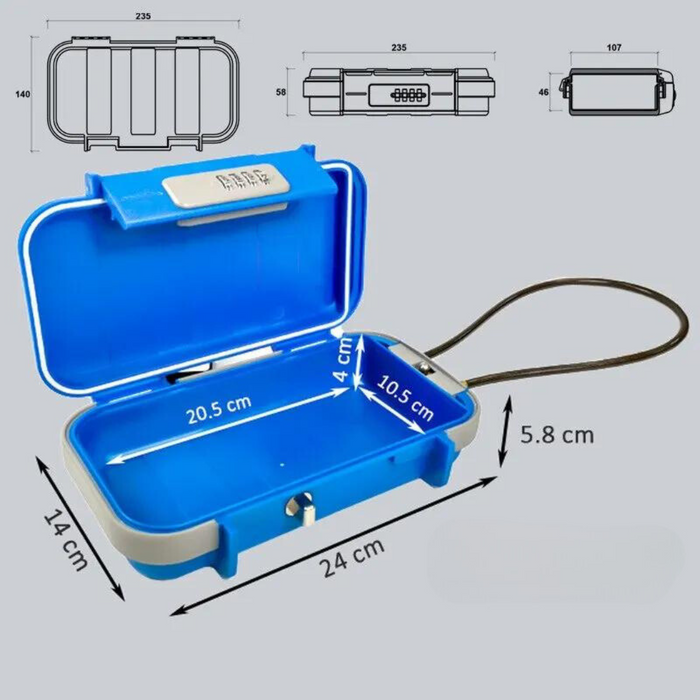 Beveilig je waardevolle spullen, altijd en overal - 4-cijferig combinatie slot - Robuuste stalen kabel voor bevestiging aan vaste objecten - huishoudmeester