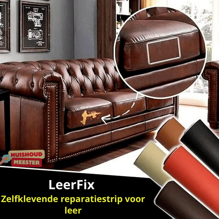 LeerFix | Zelfklevende reparatiestrip voor leer