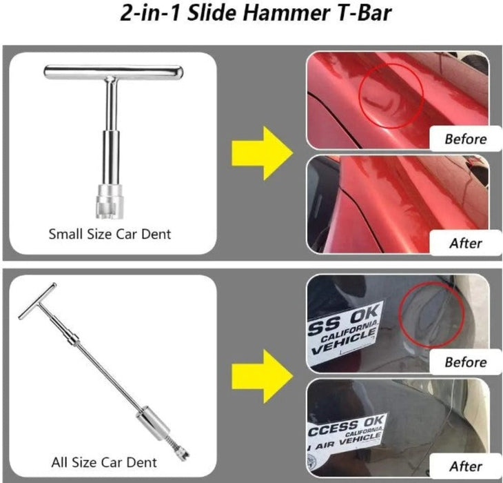 Auto Deuk Reparatieset - slaghamer, omgekeerde hamer en speciale lijm - efficiënte deukverwijdering - huishoudmeester