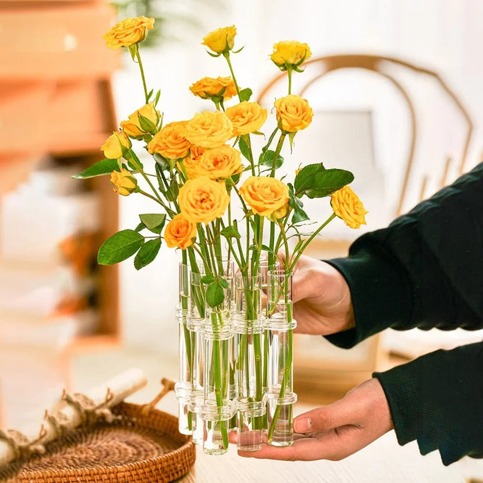 Innovatieve Scharnierende Bloemenvaas - veelzijdige vaas stelt je in staat om bloemen in talloze unieke vormen en configuraties te rangschikken - huishoudmeester