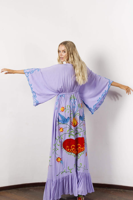 Boho Maxi Jurk - flatterende pasvorm - levendige bloemenprint - veelzijdige styling - huishoudmeester