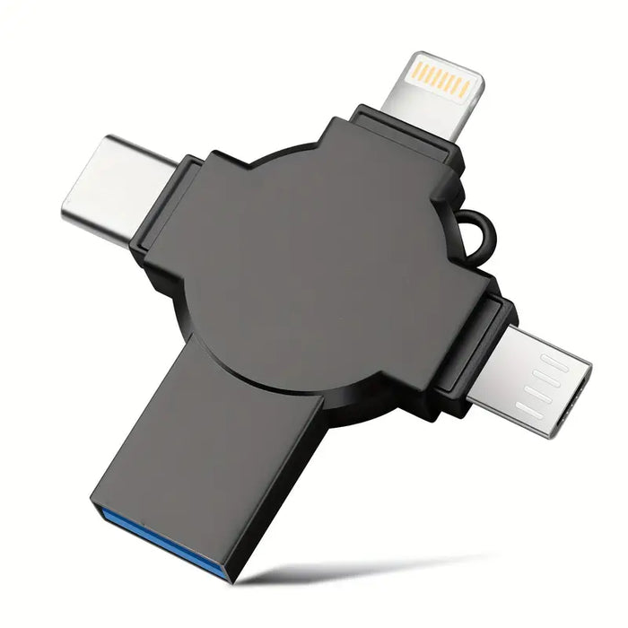 4-in-1 Ultra-Fast FlashDrive - alles-in-één oplossing voor het overzetten van data tussen Apple-, Android-, PC- en Mac-apparaten - huishoudmeester