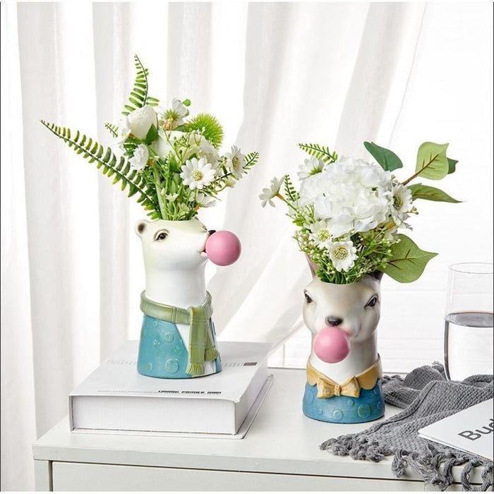 Bubblegum Dieren Vaatjes - functioneel en decoratief - perfect voor planten, bloemen, of kleine accessoires - huishoudmeester