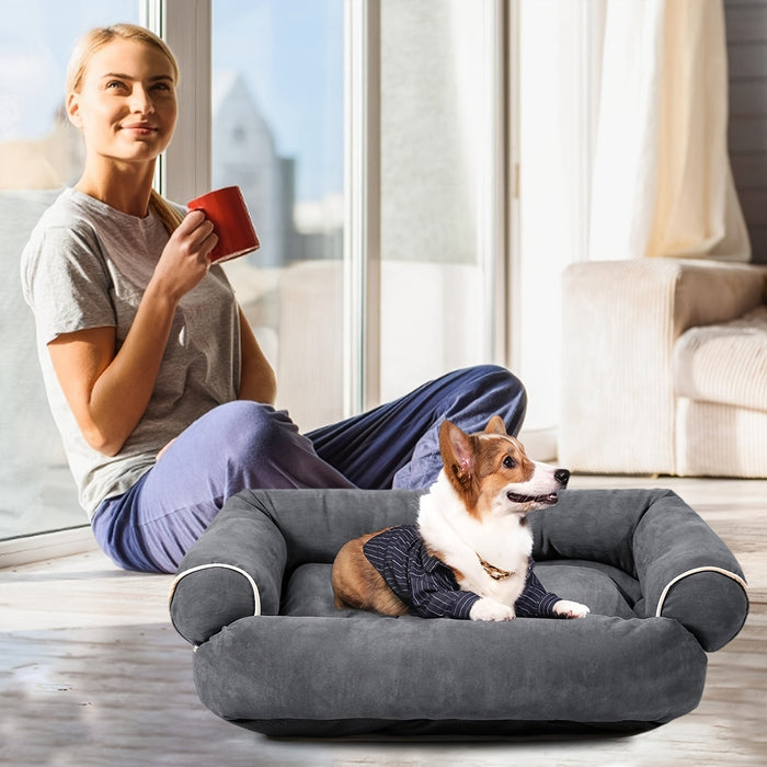 Premium Orthopedisch Huisdier Sofa - stijlvolle en wasbare loungekussen - verwijderbare, machine wasbare hoes - antislip bodem - huishoudmeester