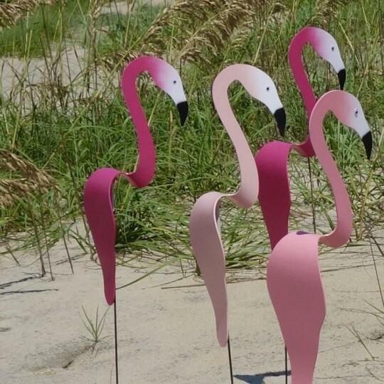 GardenDecor™️ - levendige flamingo die de windrichting volgt (1+1 Gratis) - een uniek en kleurrijk accent in je tuin - huishoudmeester