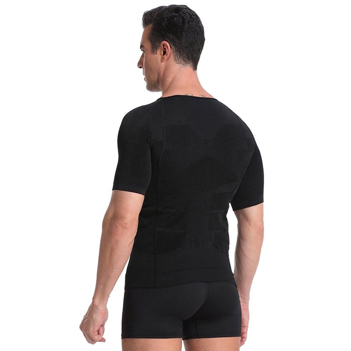 T-shirtshaper voor heren - bevordert een betere houding en verlicht rugpijn - comfortabel en rekbaar - onzichtbaar onder kleding - Huishoudmeester