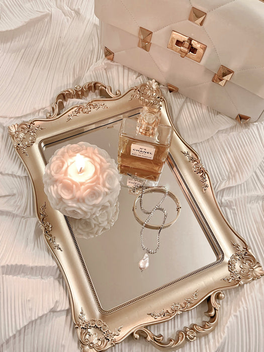 Decoratieve Spiegel Tray - perfect om kaarsen, sieraden of accessoires stijlvol te presenteren - huishoudmeester