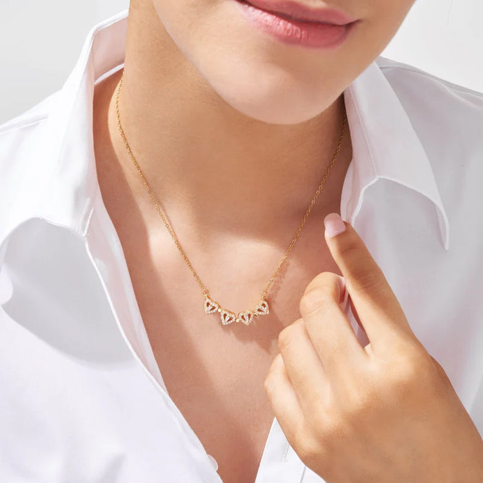 Dubbele Gelukshanger Ketting (1+1 Gratis) - een blijvend symbool van geluk en verbondenheid - met cubic zirconia - huishoudmeester