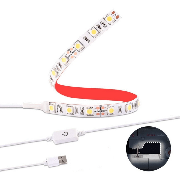 USB LED Strip – Naai Machine Editie - gelijkmatige verlichting vermindert vermoeide ogen - eenvoudige installatie - USB voeding - huishoudmeester