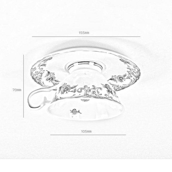 Moderne theekop plafondlamp - opvallend decoratief element - energiezuinig - veelzijdige plaatsing - huishoudmeester