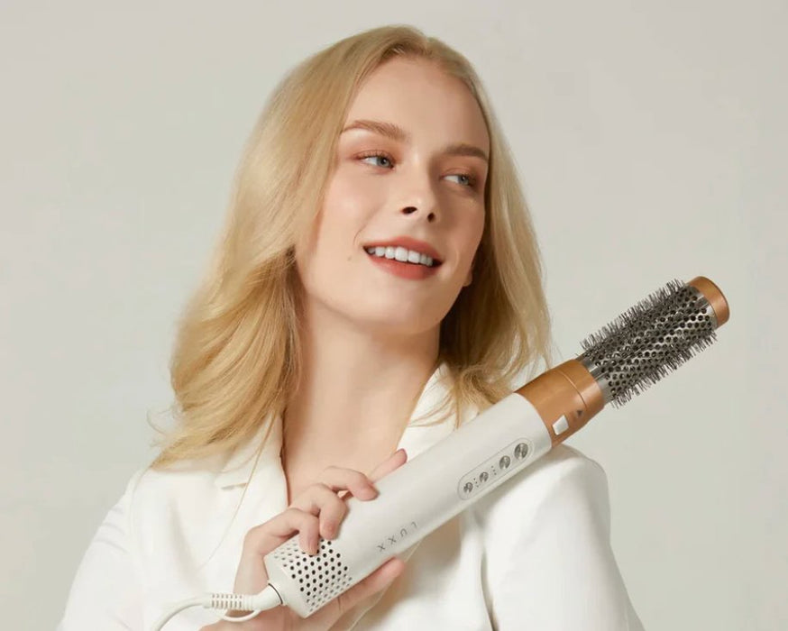 5-in-1 haarstyler - haardroger, borstel en stylingfuncties in één - krult haar met lucht in plaats van extreme hitte - huishoudmeester