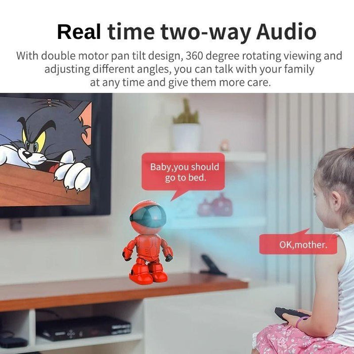Slimme Robot Beveiligingscamera - 1080P HD-opname, 360° rotatie, nachtzicht en bewegingsdetectie - gebruiksvriendelijk app - huishoudmeester